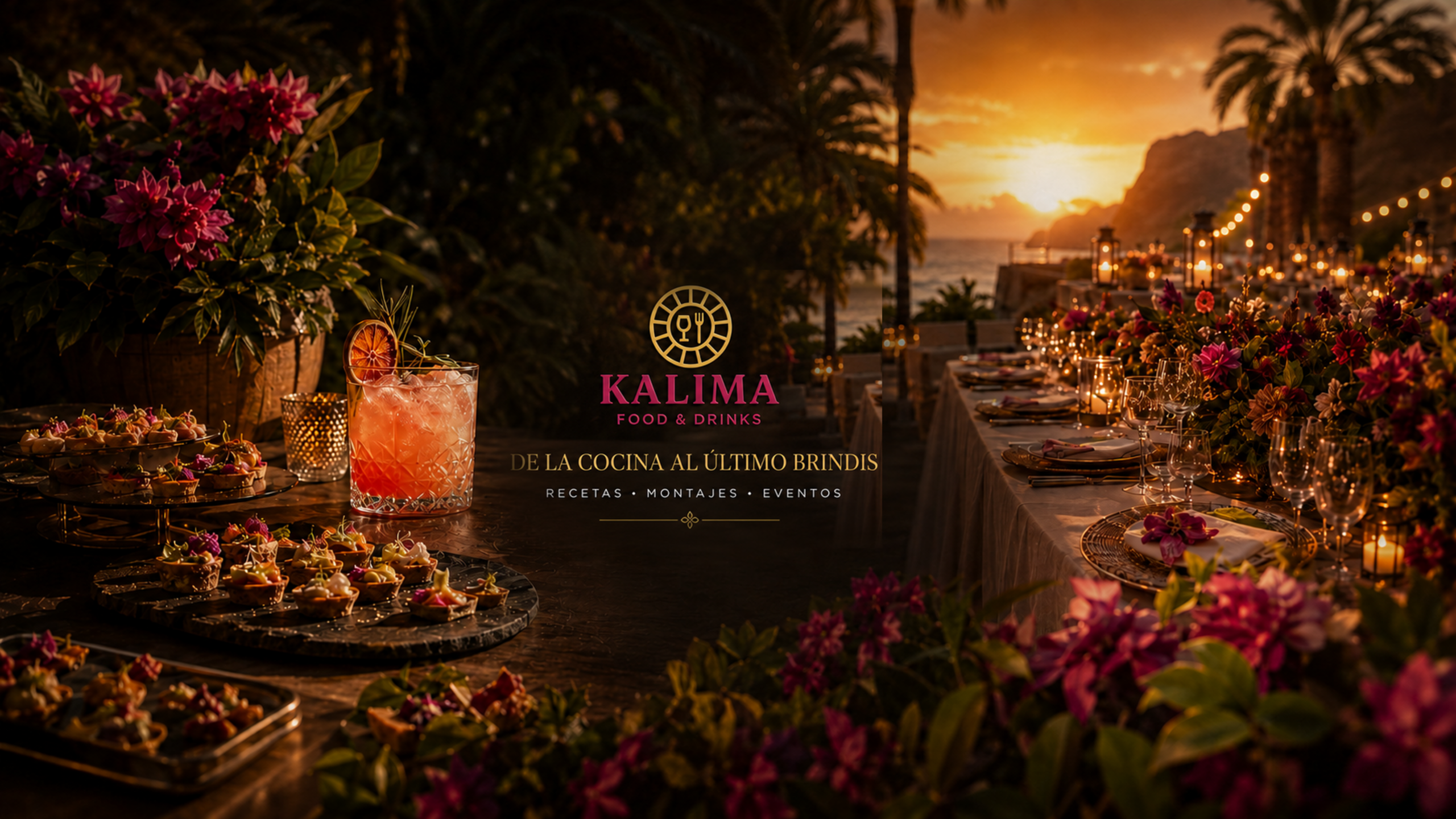Canal de Kalima Food & Drinks sobre recetas, montajes y eventos
